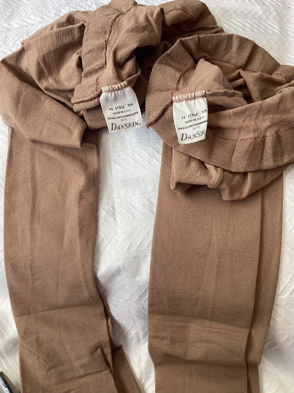 Danskin Girls High Performance Convertible tights Tan 4-7